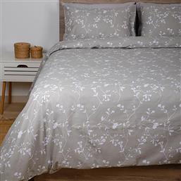 ΣΕΝΤΟΝΙΑ ΥΠΕΡΔΙΠΛΑ (ΣΕΤ)235X270 COTTON FEELINGS 924 GREY ΧΩΡΙΣ ΛΑΣΤΙΧΟ (235X270) SUNSHINE