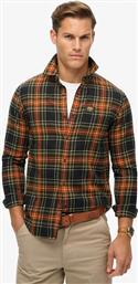 ΑΝΔΡΙΚΟ ΠΟΥΚΑΜΙΣΟ ΜΕ ΚΑΡΟ ΣΧΕΔΙΟ ΚΑΙ LOGO PATCH ''LUMBERJACK'' STANDARD FIT - M4010727A ΜΑΥΡΟ SUPERDRY