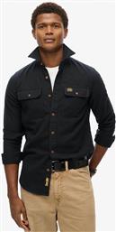 ΑΝΔΡΙΚΟ ΠΟΥΚΑΜΙΣΟ ΜΕ ΤΣΕΠΕΣ ΣΤΟ ΣΤΗΘΟΣ ΚΑΙ ΛΟΓΟΤΥΠΟ ''FLANNEL WORKWEAR'' - M4010723A ΜΑΥΡΟ SUPERDRY