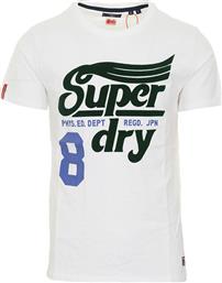 COLLEGIATE GRAPHIC TEE 220 (M1011193A T7X) ΛΕΥΚΟ SUPERDRY από το HALL OF BRANDS