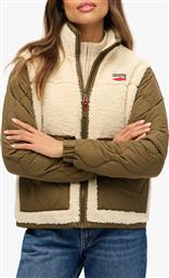 D1 OVIN FLEECE HYBRID JACKET ΜΠΟΥΦΑΝ ΓΥΝΑΙΚΕΙΟ SUPERDRY