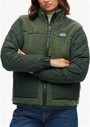 D1 OVIN FLEECE HYBRID JACKET ΜΠΟΥΦΑΝ ΓΥΝΑΙΚΕΙΟ SUPERDRY
