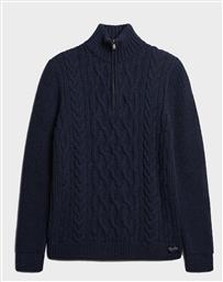 D1 OVIN JACOB CABLE KNIT HALF ZIP ΠΛΕΚΤΟ ΑΝΔΡΙΚΟ SUPERDRY