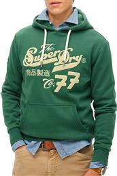 D2 OVIN EMBROIDER SCRIPT GRAPHIC HOOD M2013697A-XO9 ΠΡΑΣΙΝΟ SUPERDRY