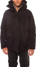 D2 SDCD HOOD ULTIMATE EMB WINDBREAKER M5011922A-02A ΜΑΥΡΟ SUPERDRY από το ZAKCRET SPORTS