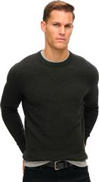 D3 TEXTURED CREW KNIT JUMPER M6110657A-7BT ΜΑΥΡΟ SUPERDRY