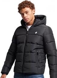 HOODED SPORTS PUFFR JACKET M5011827A-02A ΜΑΥΡΟ SUPERDRY