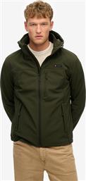 M5012103A-1KM HOODED SOFTSHELL OLIVE SUPERDRY