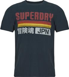 T-SHIRT ΜΕ ΚΟΝΤΑ ΜΑΝΙΚΙΑ JAPAN SUPERDRY