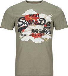 T-SHIRT ΜΕ ΚΟΝΤΑ ΜΑΝΙΚΙΑ JAPAN SUPERDRY