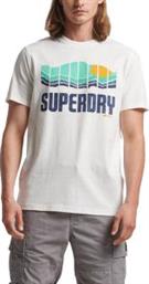 T-SHIRT OVIN VINTAGE GREAT OUTDOORS M1011531A ΛΕΥΚΟ SUPERDRY