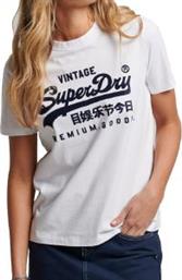 T-SHIRT OVIN VL SCRIPTED COLL W1011142A ΛΕΥΚΟ SUPERDRY