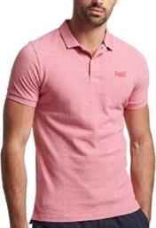 T-SHIRT POLO OVIN CLASSIC PIQUE M1110343A ΡΟΖ ΜΕΛΑΝΖΕ SUPERDRY