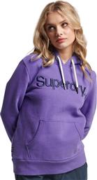 TONAL EMBROIDERED LOGO HOODIE W2011969A-6SW ΜΩΒ SUPERDRY