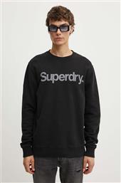 ΒΑΜΒΑΚΕΡΗ ΜΠΛΟΥΖΑ ΧΡΩΜΑ: ΜΑΥΡΟ, M2013738A-02A SUPERDRY