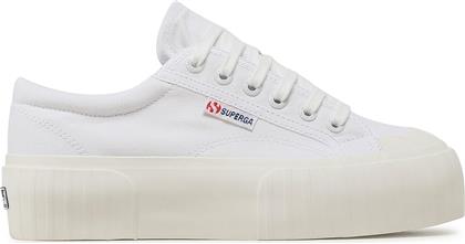 SNEAKERS STRIPE PLATFORM 2631 S5111SW ΛΕΥΚΟ SUPERGA