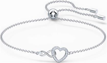 INFINITY HEART BRACELET, WHITE, RHODIUM PLATED - 5524421 SWAROVSKI