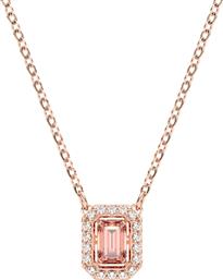 MILLENIA NECKLACE OCTAGON CUT ZIRCONIA, PINK, ROSE-GOLD TONE PLATED - 5614933 SWAROVSKI