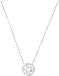 SPARKLING DANCE NECKLACE ROUND, WHITE, RHODIUM PLATED - 5286137 SWAROVSKI