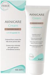 AKNICARE TEINTEE FACE CREAM FOR OILY ACNE-PRONE SKIN ΜΑΤ ΕΝΥΔΑΤΙΚΗ ΚΡΕΜΑ ΠΡΟΣΩΠΟΥ ΜΕ ΧΡΩΜΑ & ΑΝΤΙΜΙΚΡΟΒΙΑΚΗ ΔΡΑΣΗ ΓΙΑ ΛΙΠΑΡΟ ΔΕΡΜΑ ΜΕ ΤΑΣΗ ΑΚΜΗΣ 50ML - DORE SYNCHROLINE