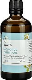 KANAVOS MONOI DE TAHITI OIL ΕΛΑΙΟ ΜΟΝΟΙ ΓΙΑ ΠΡΟΣΩΠΟ, ΣΩΜΑ & ΜΑΛΛΙΑ 100ML SYNDESMOS GROUP