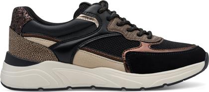 ΓΥΝΑΙΚΕΙΑ ΑΝΑΤΟΜΙΚΑ ΔΕΡΜΑΤΙΝΑ SNEAKERS 1-23745-45 096 ΜΑΥΡΟ TAMARIS