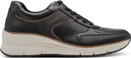 ΓΥΝΑΙΚΕΙΑ ΑΝΑΤΟΜΙΚΑ ΔΕΡΜΑΤΙΝΑ SNEAKERS 1-23764-43 0C8 ΜΑΥΡΑ TAMARIS