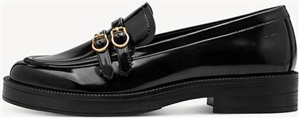 ΓΥΝΑΙΚΕΙΑ LOAFERS ΜΕ ΧΡΥΣΕΣ ΔΙΠΛΕΣ ΑΓΚΡΑΦΕΣ - 1-24348-45 ΜΑΥΡΟ TAMARIS