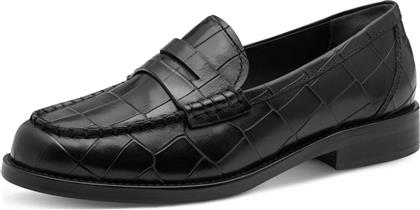 ΓΥΝΑΙΚΕΙΑ LOAFERS ΜΕ ΧΡΥΣΗ ΑΓΚΡΑΦΑ - 1-24326-43 ΜΑΥΡΟ ΓΥΑΛΙΣΤΕΡΟ TAMARIS