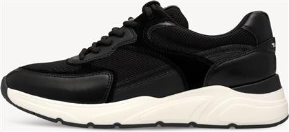 ΓΥΝΑΙΚΕΙΑ SNEAKERS ΜΕ MESH ΣΧΕΔΙΟ ΚΑΙ ΛΟΓΟΤΥΠΟ - 1-23745-43 ΜΑΥΡΟ TAMARIS