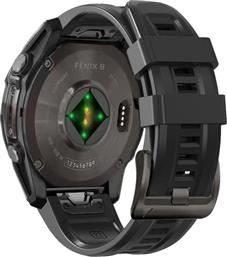 ΛΟΥΡΑΚΙ SILICONE BAND ΓΙΑ GARMIN FENIX 3/5X/3HR/5X PLUS/6X/6X PRO/7X/8 - BLACK TECH PROTECT