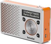 DIGITRADIO 1 PORTABLE DAB+ / FM RADIO WITH BUILT-IN RECHARGEABLE BATTERY SILVER/ORANGE TECHNISAT