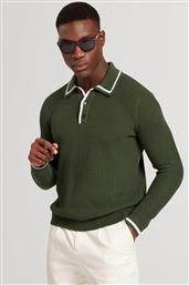 ΑΝΔΡΙΚΗ ΠΛΕΚΤΗ ΜΠΛΟΥΖΑ ΠΟΛΟ ΜΕ WAFFLE PATTERN RELAXED FIT ''BRUCEI'' - 281499 ΧΑΚΙ TED BAKER