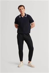 ΑΝΔΡΙΚΟ CASUAL ΠΑΝΤΕΛΟΝΙ ΜΕ WAFFLE PATTERN ΚΑΙ ΕΛΑΣΤΙΚΗ ΜΕΣΗ TAPERED FIT ''CIALDAT'' - 281238 ΜΠΛΕ ΣΚΟΥΡΟ TED BAKER