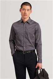ΑΝΔΡΙΚΟ ΠΟΥΚΑΜΙΣΟ ΜΕ BOLD WAVE PRINT REGULAR FIT ''AGNAR'' - 281746 ΓΚΡΙ TED BAKER