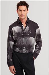 ΑΝΔΡΙΚΟ ΠΟΥΚΑΜΙΣΟ ΜΕ FLORAL PRINT REGULAR FIT ''AMUND'' - 281799 ΜΑΥΡΟ TED BAKER