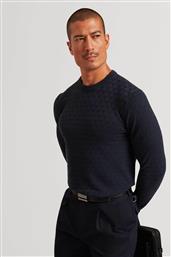ΑΝΔΡΙΚΟ ΠΟΥΛΟΒΕΡ ΜΕ ALL-OVER T TEXTURE SLIM FIT ''SAINSY'' - 281539 ΜΠΛΕ ΣΚΟΥΡΟ TED BAKER