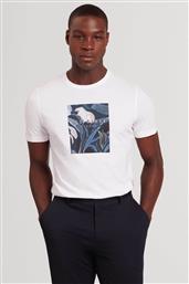 ΑΝΔΡΙΚΟ T-SHIRT ΜΕ BOX GRAPHIC LOGO PRINT REGULAR FIT ''JUSTINO'' - 281695 ΛΕΥΚΟ TED BAKER