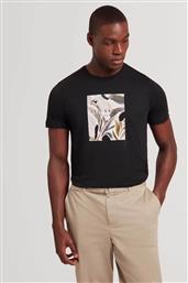 ΑΝΔΡΙΚΟ T-SHIRT ΜΕ BOX GRAPHIC LOGO PRINT REGULAR FIT ''JUSTINO'' - 281695 ΜΑΥΡΟ TED BAKER