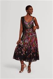 ΓΥΝΑΙΚΕΙΑ MIDI ΦΟΥΣΤΑ ΜΕ FLORAL PRINT ''AZHA'' - 281442 ΜΑΥΡΟ TED BAKER