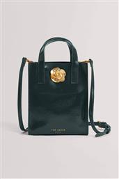 ΓΥΝΑΙΚΕΙΑ ΤΣΑΝΤΑ ΧΕΙΡΟΣ ΜΕ ΜΕΤΑΛΛΙΚΟ ΛΟΥΛΟΥΔΙ ''ROSEEM'' - 281827 ΠΡΑΣΙΝΟ ΣΚΟΥΡΟ TED BAKER