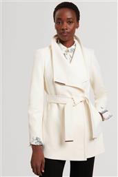 ΓΥΝΑΙΚΕΙΟ ΚΟΝΤΟ ΠΑΛΤΟ WRAP ΜΕ ΖΩΝΗ ''ROSESS'' - 282072 ΕΚΡΟΥ TED BAKER