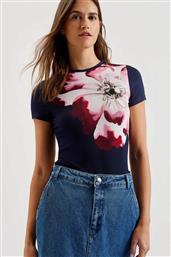 ΓΥΝΑΙΚΕΙΟ T-SHIRT ΜΕ FLORAL PRINT - 277059 ΜΠΛΕ ΣΚΟΥΡΟ TED BAKER