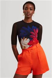 ΓΥΝΑΙΚΕΙΟ ΤΟΠ ΗΜΙΔΙΑΦΑΝΟ ΜΕ FLORAL PRINT ''ILUSSA'' - 281484 ΜΑΥΡΟ TED BAKER