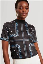 ΓΥΝΑΙΚΕΙΟ ΤΟΠ ΜΕ SCARF PRINT ''ALMAAZ'' - 281471 ΜΑΥΡΟ TED BAKER
