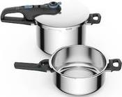 SECURE TRENDY PRESSURE COOKER 4L + 6L + BASKET P2584301 TEFAL