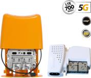 438620 NANOKOM KIT ΕΝΙΣΧΥΤΗΣ ΙΣΤΟΥ 5G LTE + PSU 12V UHF/VHF/SAT TELEVES
