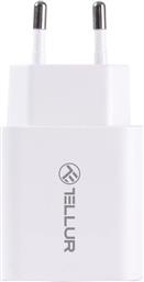 ΦΟΡΤΙΣΤΗΣ ΠΡΙΖΑΣ PDHC101 USB-C POWER ADAPTER ΔΥΟ ΘΥΡΩΝ 38W - WHITE TELLUR