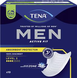 MEN ACTIVE FIT ABSORBENT PROTECTOR LEVEL 2 ΑΝΔΡΙΚΑ ΕΠΙΘΕΜΑΤΑ ΑΚΡΑΤΕΙΑΣ ΜΕΤΡΙΑΣ ΑΠΟΡΡΟΦΗΤΙΚΟΤΗΤΑΣ 10 ΤΕΜΑΧΙΟ TENA