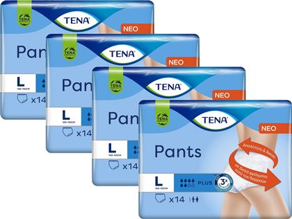 ΣΕΤ PANTS PLUS UNISEX ΑΝΕΤΑ & ΑΞΙΟΠΙΣΤΑ ΕΣΩΡΟΥΧΑ ΜΙΑΣ ΧΡΗΣΗΣ ΓΙΑ ΜΕΤΡΙΑ ΠΡΟΣ ΒΑΡΙΑ ΜΟΡΦΗ ΑΚΡΑΤΕΙΑΣ 56 ΤΕΜΑΧΙΑ - LARGE TENA